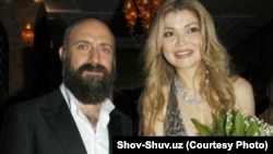 Гульнара Каримова с турецким актером Халитом Эргенчем, который посетил Узбекистан в качестве почетного гостя фестиваля моды Style.uz в Ташкенте, 8 октября 2012 года