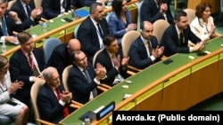 Зал заседаний 80-й сессии Генеральной Ассамблеи ООН. Фото пресс-службы президента Казахстана. Нью-Йорк, 23 сентября 2025 года