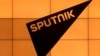 The logo of еру Russian news agency Sputnik