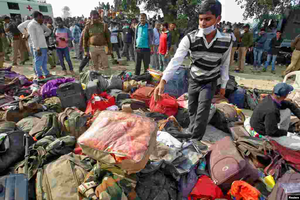 Багаж пассажиров поезда 