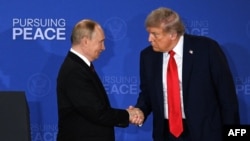 Трамп и Путина на встрече на Аляске 15 августа 2025 года